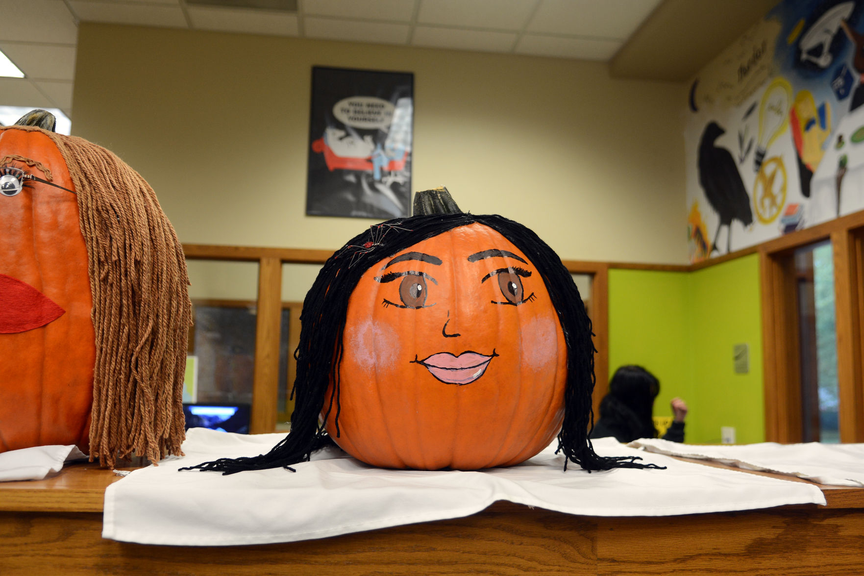 Portage library staff self-portraits